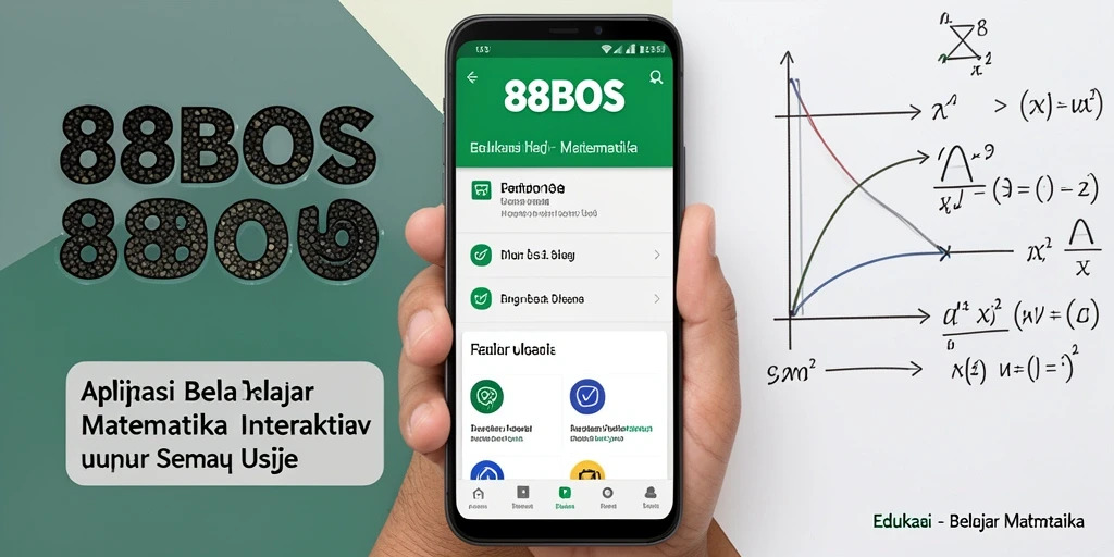Antarmuka aplikasi 88BOS untuk belajar matematika yang interaktif.