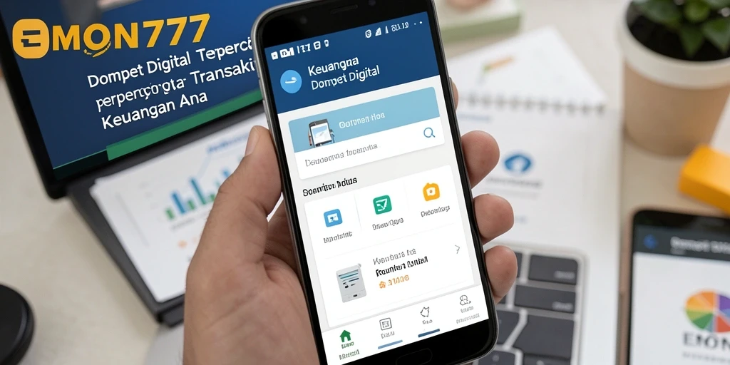Tampilan antarmuka EMON777 yang modern dan praktis untuk Dompet Digital.