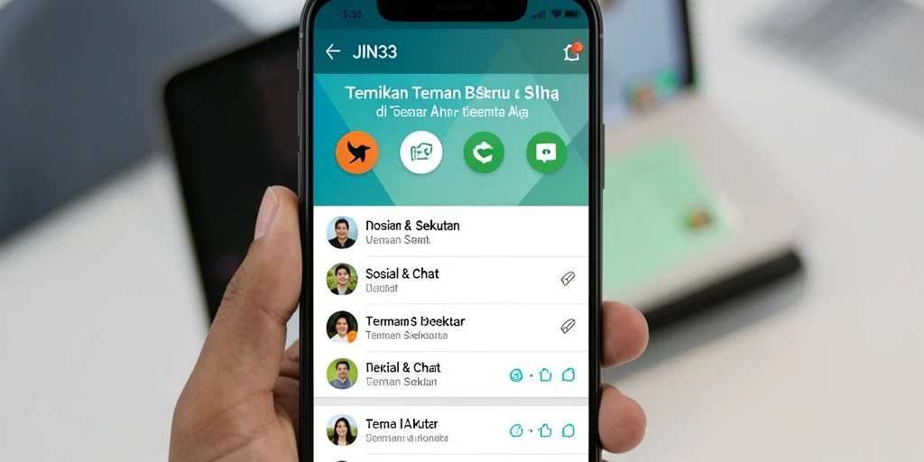 Antarmuka JIN33 yang menarik untuk menjalin pertemanan.