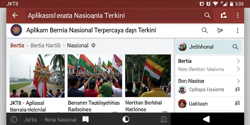 Tampilan antarmuka utama JKT8 yang menarik dan informatif.