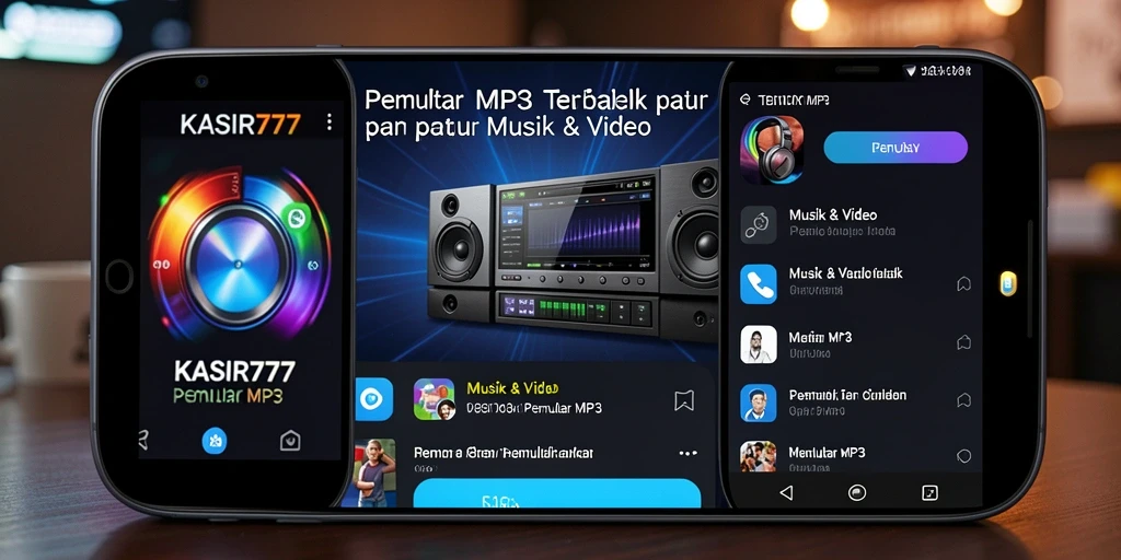 Tampilan antarmuka KASIR777 yang menarik saat memutar lagu.