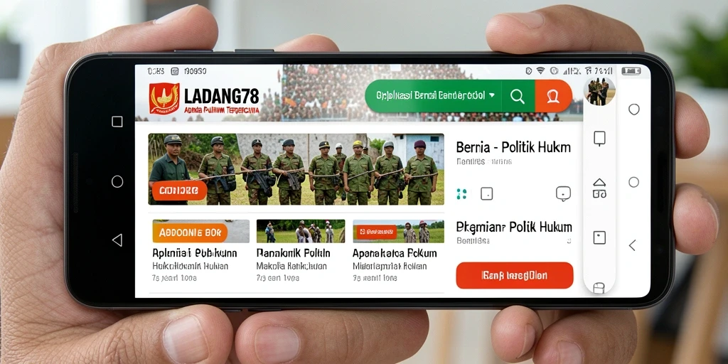 Tampilan antarmuka aplikasi LADANG78 yang modern dan informatif.